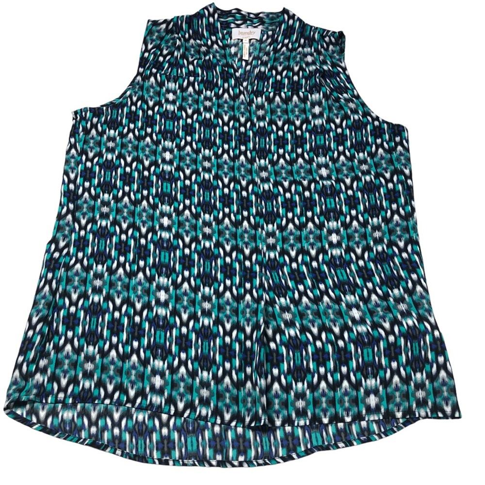 Laundry pleated lightweight tank medium